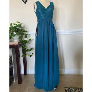 Blue lace maxi dress from Ever-Pretty. New with tags, size 4.